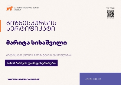 Certificate-Bank of Georgia