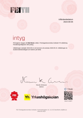 Studieintyg YH
