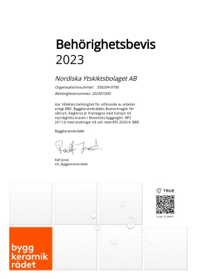 Beh&ouml;righetsbevis