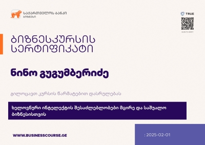 Certificate-Bank of Georgia