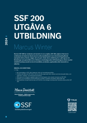 SSF 200 utg&aring;va 6 utbildning