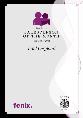Salesperson Of The Month