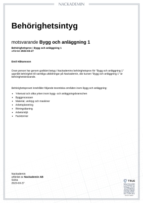 Beh&ouml;righetsintyg