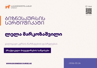 Certificate-Bank of Georgia