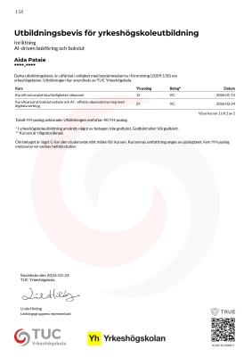 Utbildningsbevis