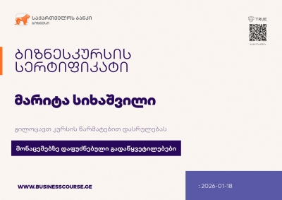 Certificate-Bank of Georgia