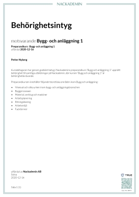 Beh&ouml;righetsintyg