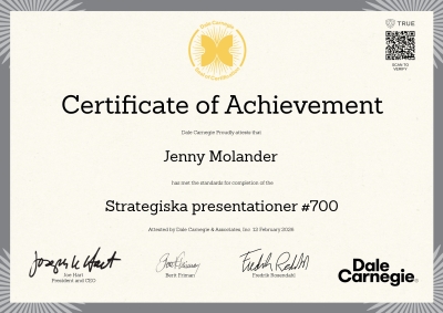 Certificate of Achievement