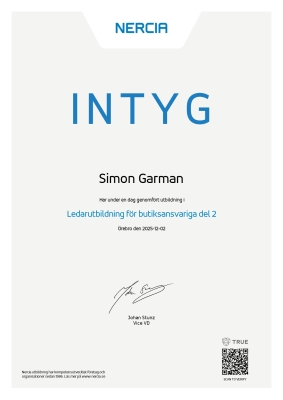 Nercia Intyg NY