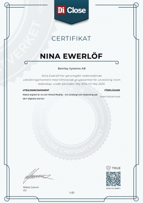 Certifikat - Di Close