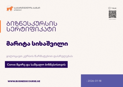 Certificate-Bank of Georgia