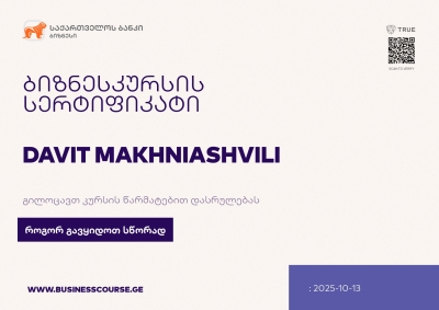 Certificate-Bank of Georgia