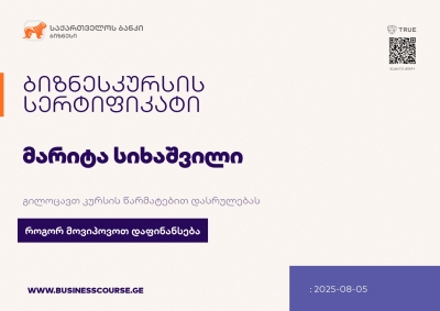 Certificate-Bank of Georgia