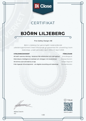Certifikat - Di Close