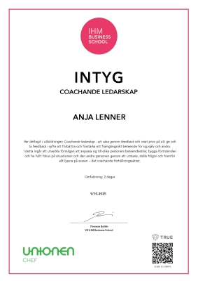 Intyg - Business School