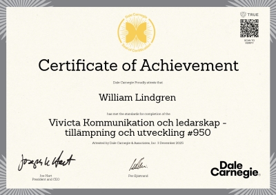 Certificate of Achievement