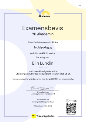 Examensbevis - YH Akademin 2026